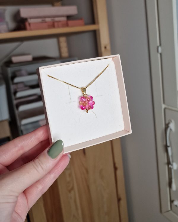 Kainu-kaulakoru, persikka-pinkki